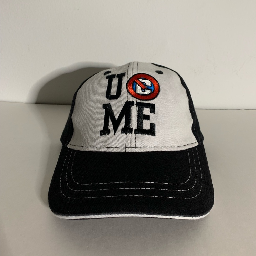 WWE Official John Cena 2011 Adjustable U Cant See Me Hat Black White Red Cap